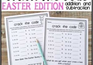 Cracking the Code Of Life Worksheet Answers Also Crack the Code Math Easter Edition Addition and Subtraction