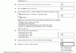 Credit Limit Worksheet 2016 as Well as Fresh Child Tax Credit Worksheet Elegant 2014 form 1040 Line 44