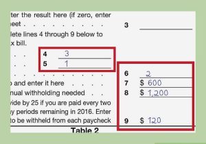 Credit Limit Worksheet 2016 as Well as How to Fill Out A W‐4 with Wikihow