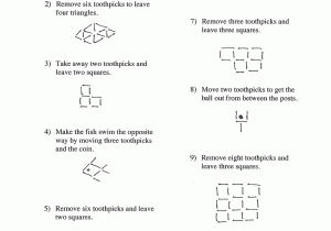 Critical Thinking Worksheets or solve toothpick Puzzles Pinterest