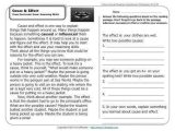 Cross Curricular Reading Comprehension Worksheets or Cause & Effect