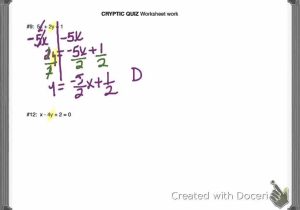 Cryptic Quiz Math Worksheet Answers and Funky Cryptic Quiz Math Worksheet Answers Illustration Wor