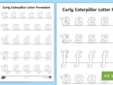 Cursive Letter L Worksheet and Curly Caterpillar Letter formation Worksheet Activity Sheet