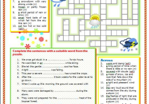 Darwin's Natural Selection Worksheet Answer Key with Around the World In English Weather Vocabulary Worksheet