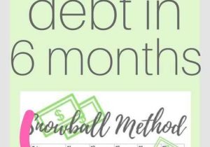 Dave Ramsey Debt Snowball Worksheet and Pay Off $6 000 Of Debt with the Snowball Method