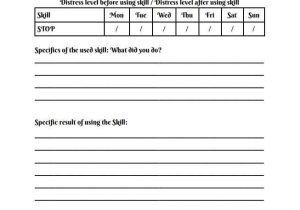 Dbt Skills Worksheets as Well as Dbt Stop Skills Diary Worksheet for