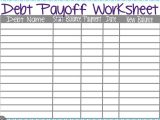 Debt Payoff Worksheet Pdf or Debt Payoff Worksheet Image Collections Worksheet Math for Kids