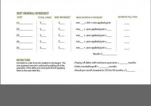 Debt Snowball Worksheet Printable as Well as 7 Free Printable Bud Worksheets Monthly Household Planning for