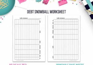 Debt Snowball Worksheet Printable or A6 Debt Snowball Worksheet • Bud Binder Printable Page Insert