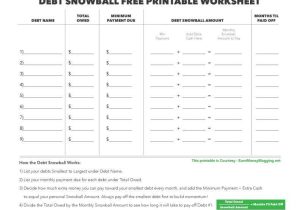 Debt Snowball Worksheet Printable with 16 Unique Debt Tracker Spreadsheet