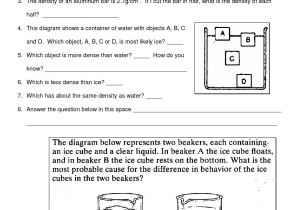 Density Worksheet Answers Chemistry together with 20 Beautiful Density Worksheet Define Mass Pics