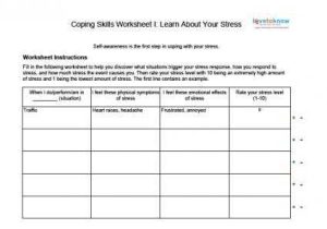 Depression Worksheets Pdf with Unit Title Stress Management