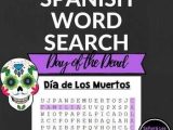 Dia De Los Muertos Worksheet Answers or Spanish Day Of the Dead Word Search D­a De Los Muertos Buscapalabras
