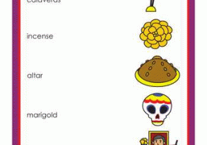 Dia De Los Muertos Worksheet as Well as Day Of the Dead Vocabulary