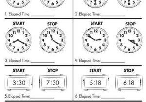 Digital Clock Worksheets Along with Calculate Elapsed Time