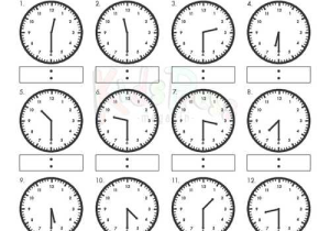 Digital Clock Worksheets with Telling Time Half Hour Worksheet 3