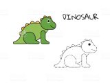 Dinosaur Worksheets for Preschool and Coloring Book Dinosaur