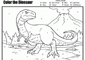 Dinosaur Worksheets for Preschool together with Color by Number Coloring Pages Dinosaurs Best Coloring Page