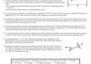 Displacement and Velocity Worksheet Also Home Worksheets Review