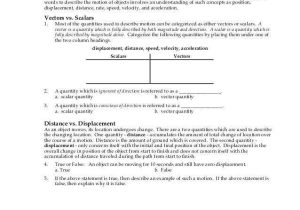 Displacement and Velocity Worksheet and E Dimensional Kinematics Worksheet Kidz Activities