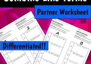 Distributive Property Combining Like Terms Worksheet Along with Bining Like Terms Differentiated Partner Worksheet