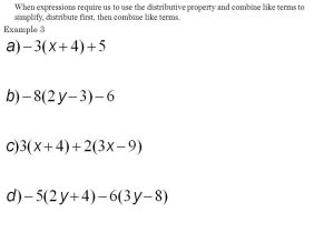 Distributive Property Combining Like Terms Worksheet with Exemplary Essay Awards Montclair State University Homework and