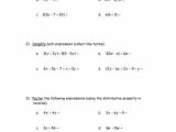 Distributive Property Practice Worksheet and 7th Grade Distributive Property Worksheets Kidz Activities