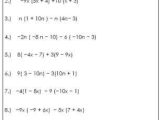 Distributive Property Practice Worksheet and Algebra Worksheets for Simplifying the Equation