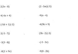 Distributive Property Worksheet Answers or 7th Grade Distributive Property Worksheets Kidz Activities