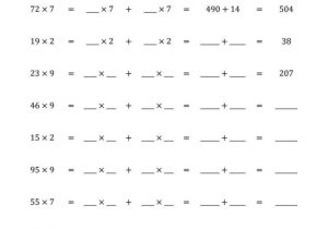 Distributive Property Worksheet Answers together with Multiplications Multiplication Properties Worksheets Distributive
