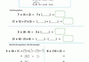 Distributive Property Worksheet Answers with 7th Grade Distributive Property Worksheets Kidz Activities
