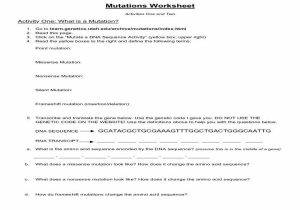 Dna Mutations Worksheet Answer Key together with 43 Dna Mutations Practice Worksheet Answers Fresh