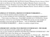 Dna Mutations Worksheet Answer Key with Protein Synthesis Review Worksheet Answers Worksheet Math
