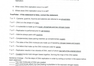 Dna Replication Coloring Worksheet Answer Key with Dna Replication Review Worksheet Choice Image Worksheet for Kids
