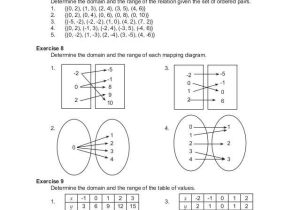 Domain and Range Worksheet 1 Answer Key and Linear Relations and Functions Worksheet 2 2 Kidz Activities