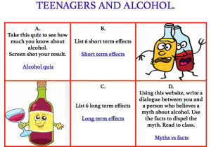 Effects Of Alcohol Worksheet with This Worksheet Invites Students to Study Alcohol by Visiting Various