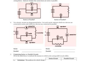 Electric Circuits and Electric Current Worksheet Answers as Well as 28 Beautiful Series and Parallel Circuits Worksheet
