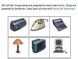 Electrical Circuit Worksheets Also Primaryleap Mains Electricity or Batteries Worksheet