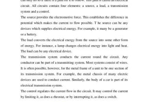 Electrical Power Worksheet Answers or English for Electric and Electronic Engineering