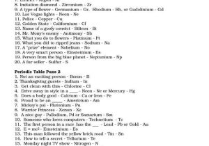 Element Scavenger Hunt Worksheet Answer Key Also Periodic Table Periodic Table Elements Worksheet for 5th Grade