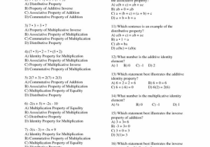 Elements and their Properties Worksheet Answers Along with Multiplications Multiplication Properties Worksheet Distributive