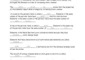 Elements and their Properties Worksheet Answers or Worksheet solutions Introduction Answers Kidz Activities