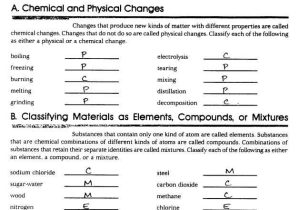 Elements Compounds Mixtures Worksheet Answers and Classifying Matter Worksheet Answers Lovely Mixture Worksheet