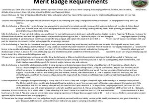 Emergency Preparedness Merit Badge Worksheet Also Best Camping Merit Badge Worksheet Lovely Kayaking Merit Badge