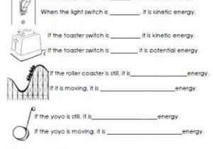 Energy and Energy Transformations Worksheet Answer Key and Potential or Kinetic Energy Worksheet Gr8 Pinterest