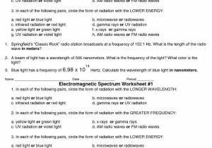 Energy Calculations Worksheet Along with 16 New Stock Waves and Electromagnetic Spectrum Worksheet Answers