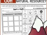 Energy Resources Worksheet Along with Man Made and Natural Resources sort