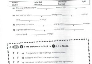 Energy Transformation Worksheet Middle School Along with Physical Science January 2013