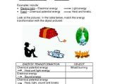 Energy Transformation Worksheet Pdf with Energy Worksheet 7th Grade Kidz Activities