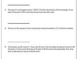 Equations and Inequalities Worksheet Also Word Problems Involving Quadratic Equations